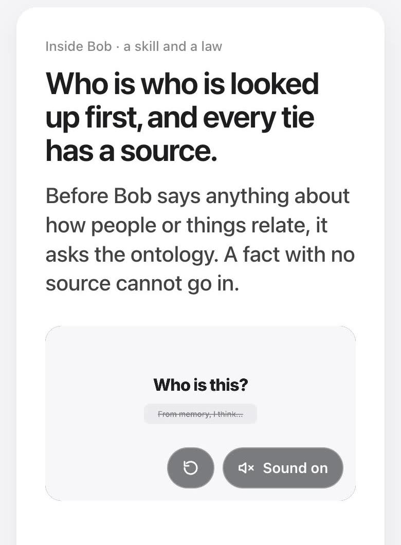 The apiiam ontology page on a phone, with its "Who is this?" film.